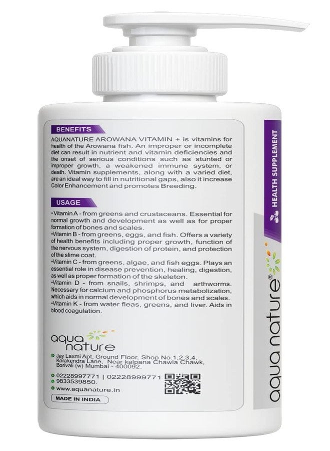 aqua nature AquaNature® Arowana Vitamin+ Health & Color Enhancement for Arowana Fish. (120ml) - Image 2